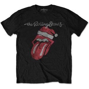 The Rolling Stones Unisex T-Shirt Santa Lick Black